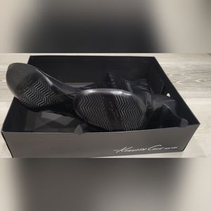 Kenneth Cole mid calf black leather boots